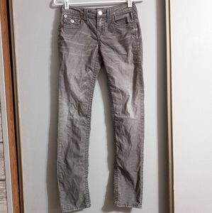 True Religion 14 Julie Skinny Ribbed Jeans